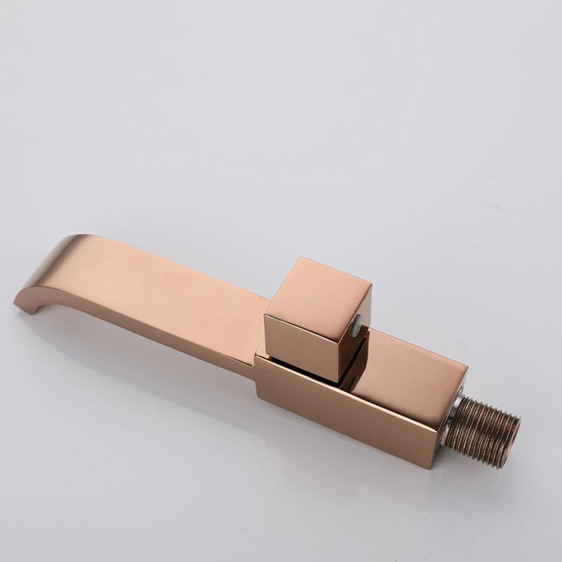 Avtoit | Contemporary Wall Mounted Bathroom Faucet Handle Knob Solid Brass Square Faucet