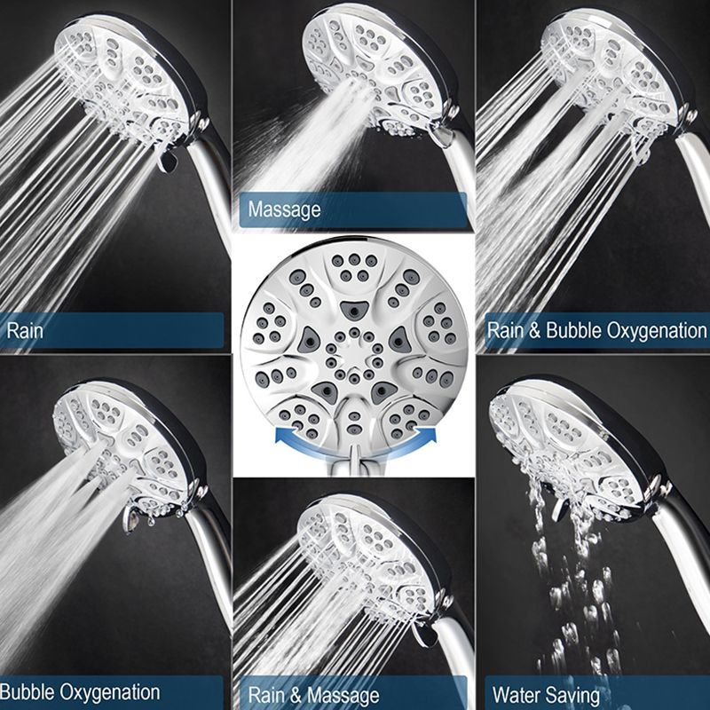 Avtoit | Contemporary Shower Combo Dual Shower Head Chrome Ceiling Mounted Round Shower Head