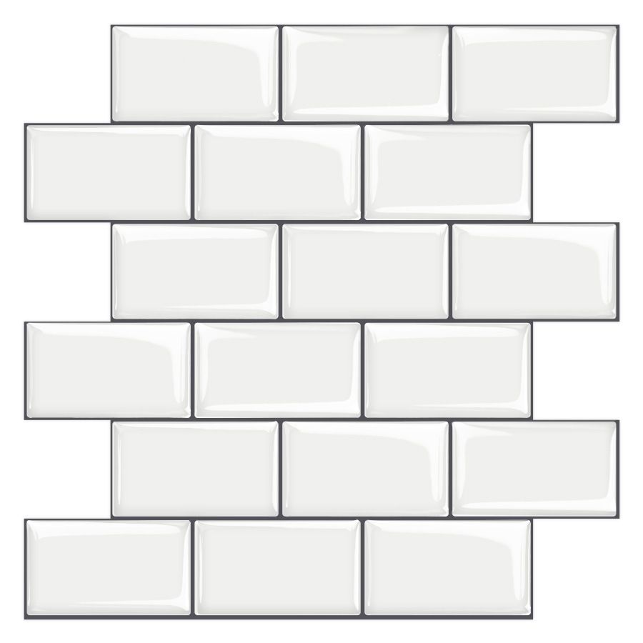 Avtoit | 12"x 12" Resin Mosaic Tiles Square Self-Adhesive Tiles for Backsplash & Wall Tile