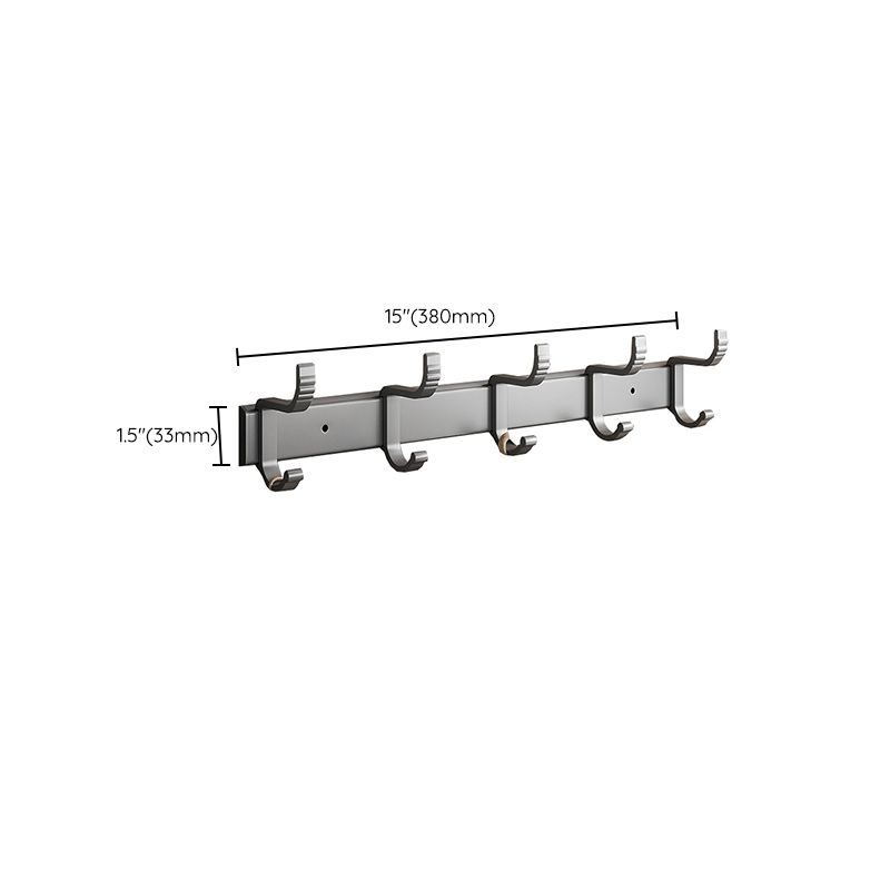 Avtoit | Gray Aluminum Bathroom Accessory Set Contemporary Bathroom Shelf