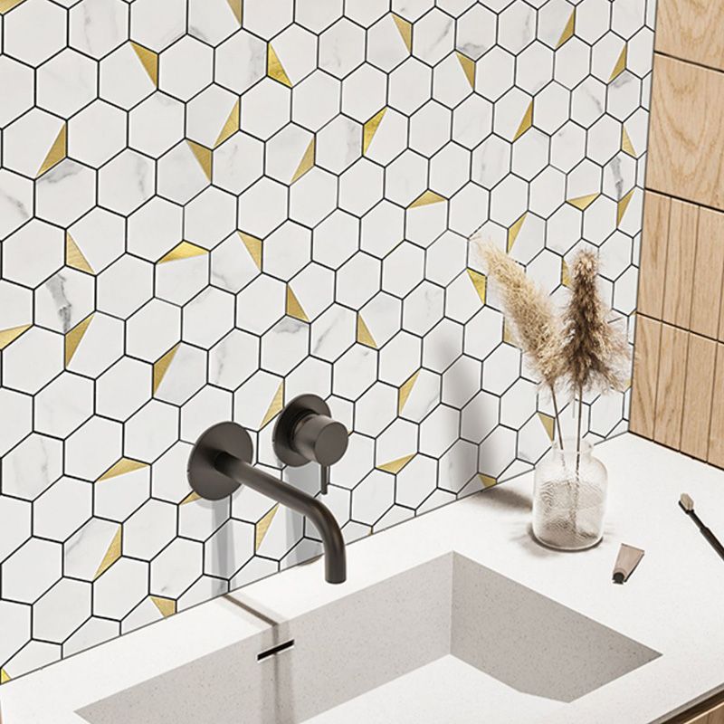 Avtoit | Hexagonal Modern Peel and Stick Tiles Mosaic Tiles Peel and Stick Backdrops