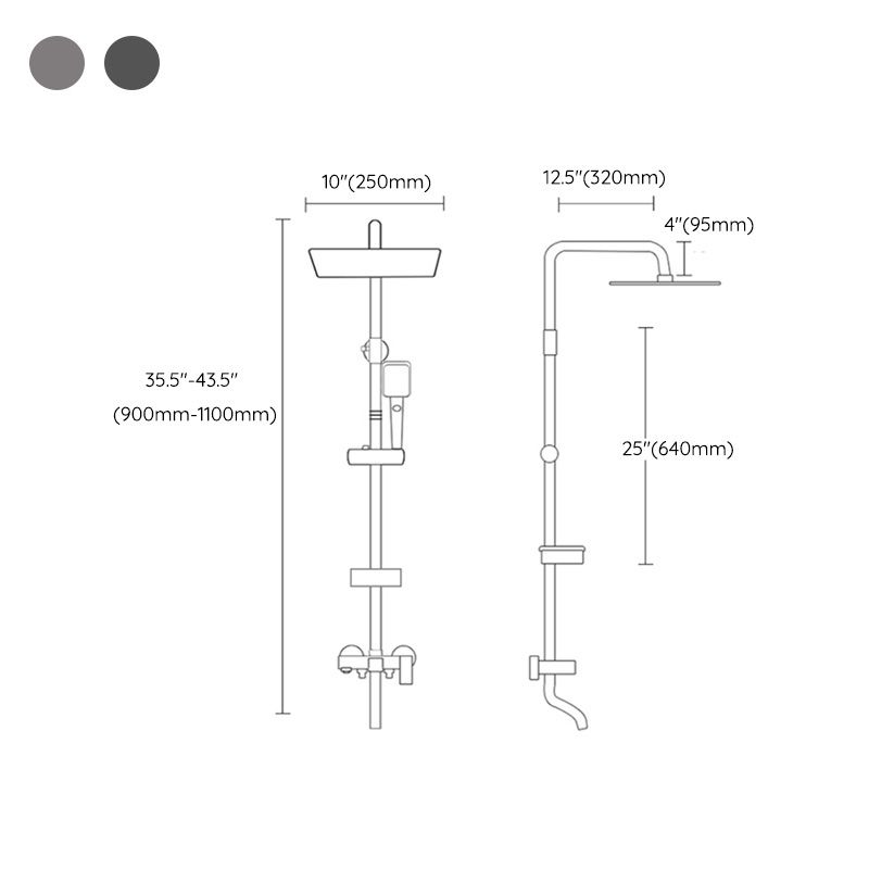 Avtoit | Shower System Wall Mount Adjustable Spray Pattern Shower Arm Shower Set with Shower Hose