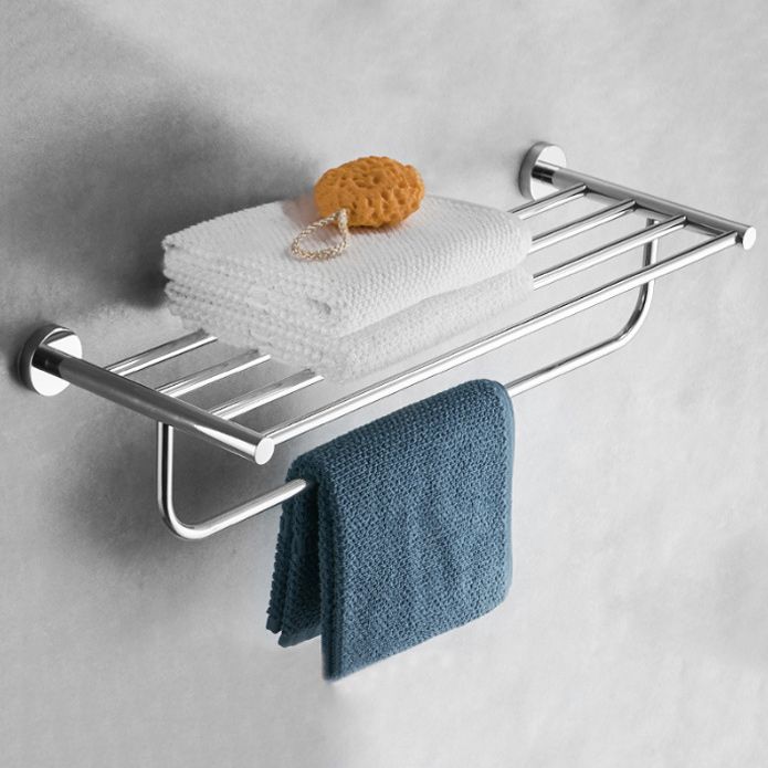 Avtoit | Polished Chrome Modern Bathroom Accessories Set with Towel Bar/Paper Holder