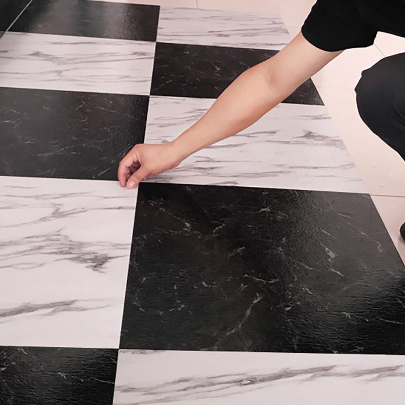Avtoit | Modern Water-Repellent Plastic Floor Fabric Look Square Edge Floor Tiles