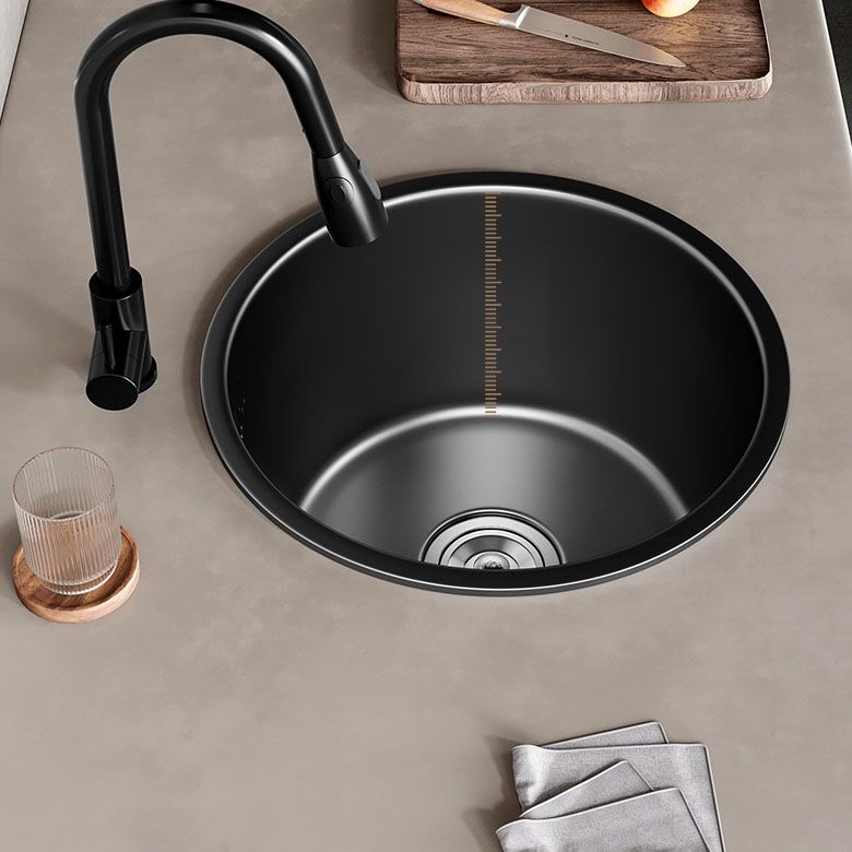 Avtoit | Contemporary Style Round Kitchen Sink Stainless Steel Kitchen Sink
