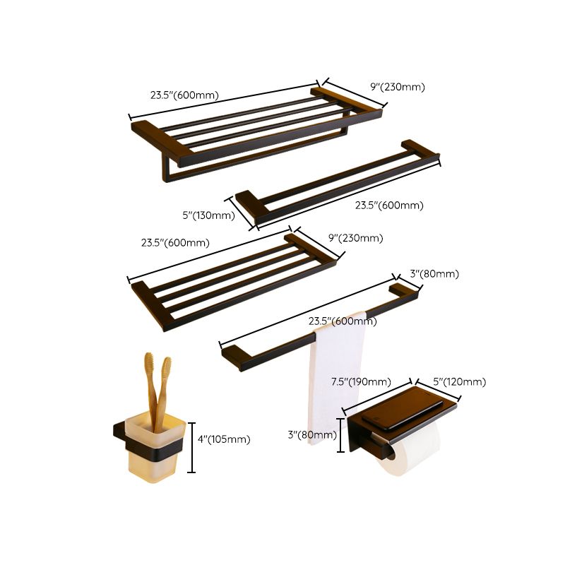 Avtoit | Modern Bathroom Accessories Hardware Set Black Bathroom Accessories Hardware Set