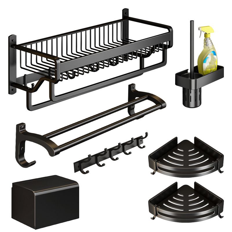 Avtoit | Modern black metal bath hardware set towel bar bathroom hardware set