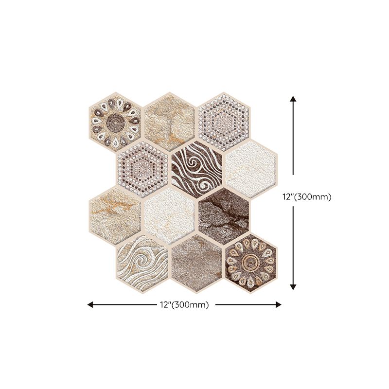 3D Embossed Plastic Wall Panels, 20-Piece Mosaic Set