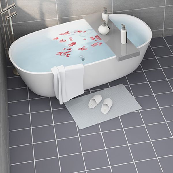 Avtoit | Modern Vinyl Planks Peel and Stick Grid Print PVC Flooring for the Bathroom