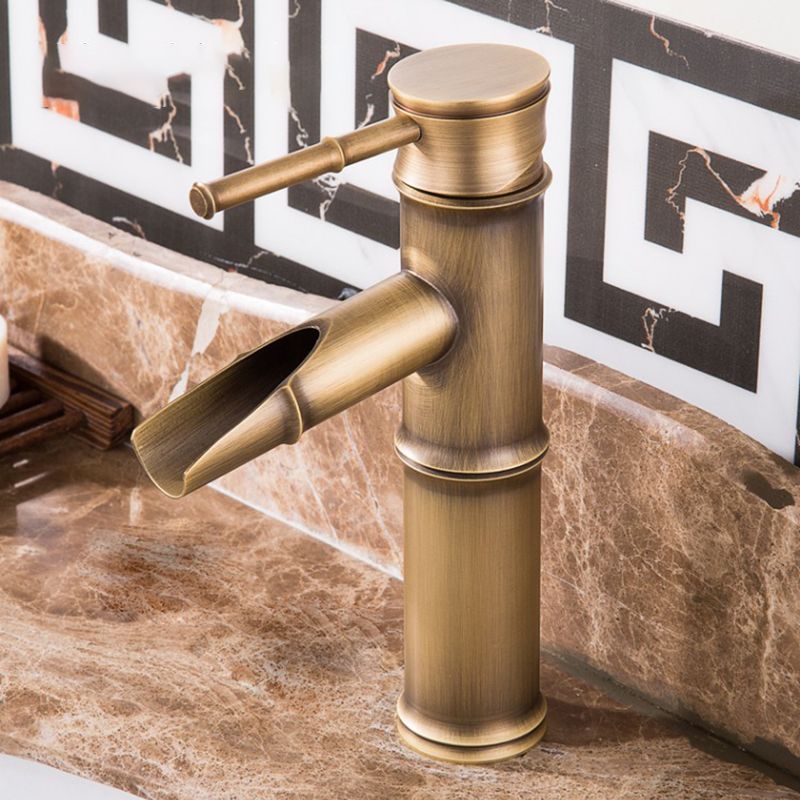 Avtoit | Country house vessel water tap brass lever handles waterfall outlet sink faucet