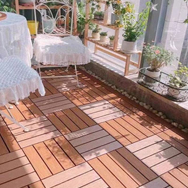 Avtoit | Square Engineer Wooden Floor Water Repellent Smooth Tile for Patio Garden