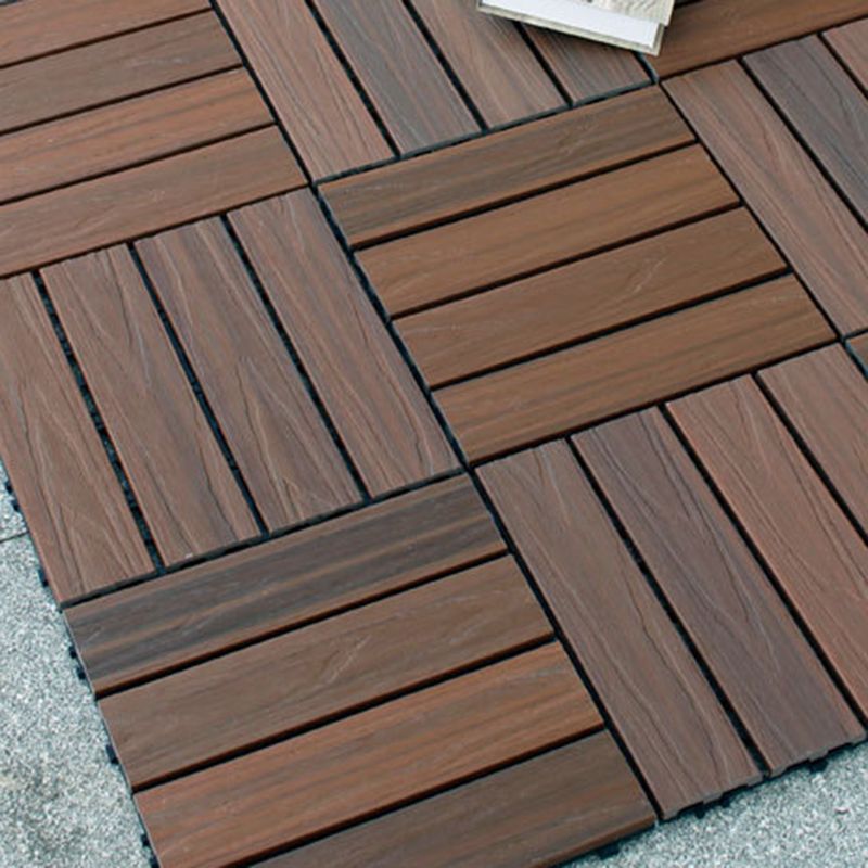 Avtoit | 12" X 12" 4-Slat Square PVC Floor Tiles Snap-Fit Installation Floor Tiles