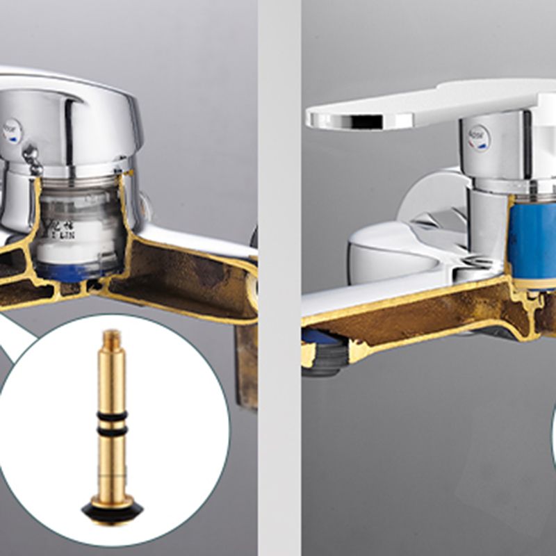 Avtoit | Popular Wall-Mounted Bathtub Faucet Fixed Lever Handle Bathtub Filler Trim