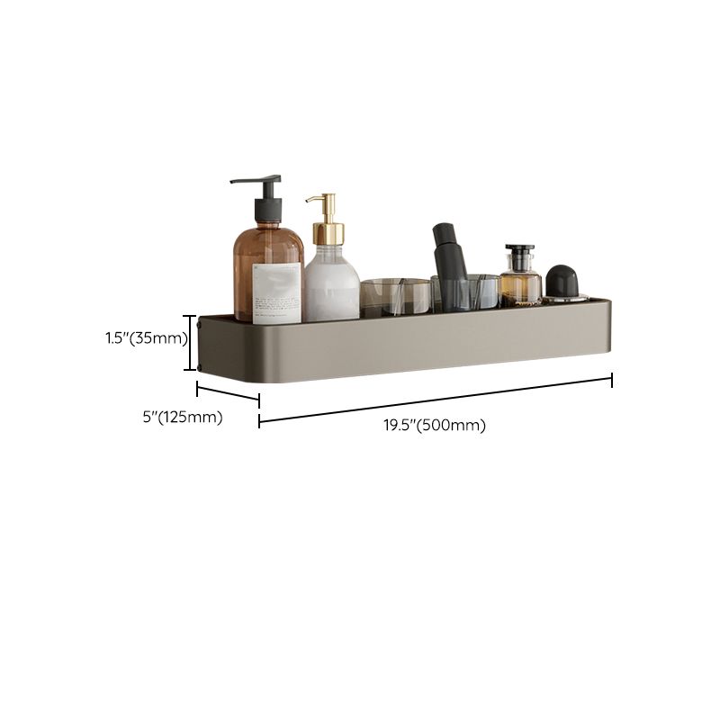 Avtoit | Contemporary Aluminum Bathroom Accessory Set Gray Bath Shelf