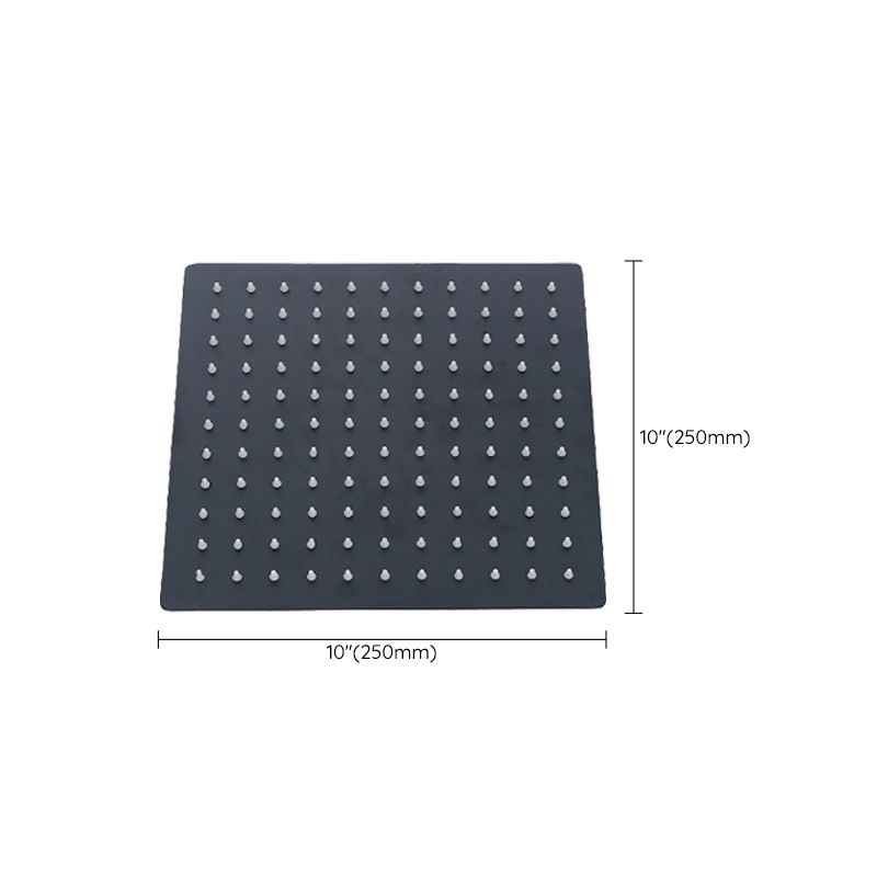 Avtoit | Black Square Fixed Shower Head Modern Style Wall Mounted Shower Head