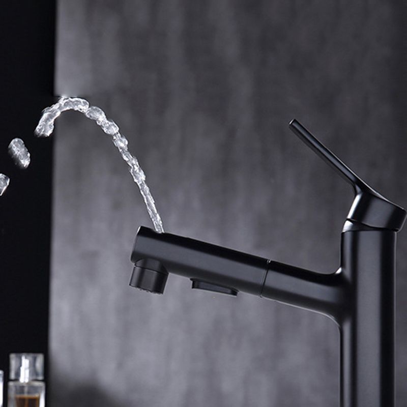 Avtoit | Round Vessel Sink Bathroom Faucet Simple Style Faucet with Brass Material