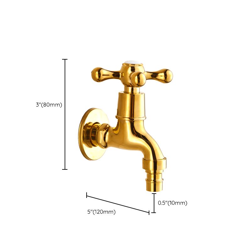 Avtoit | Glam Wall-mounted Bathroom Faucet Cross Handle Low Arc Round Basin Faucet