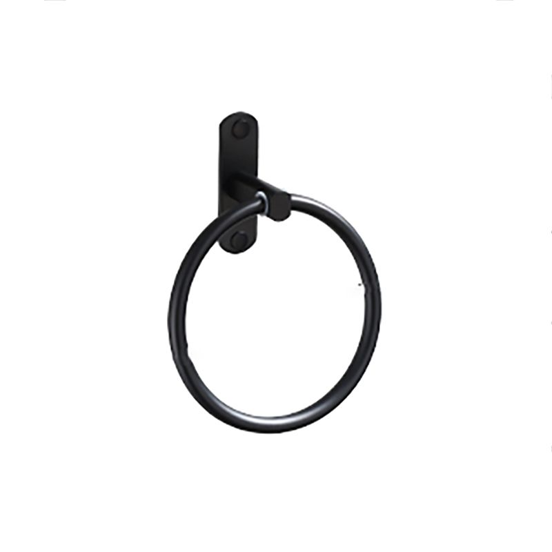 Avtoit | Contemporary Bathroom Accessory Set Black Surface Bathrobe Hook/Towel Ring Bar