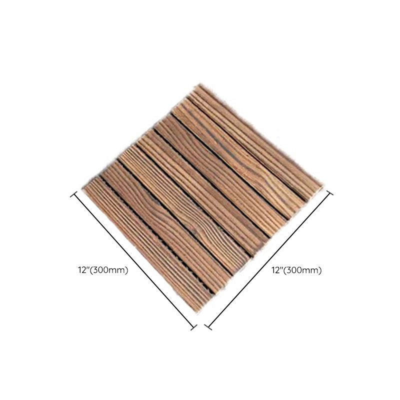 Avtoit | Farmhouse square tile floor brown pine wood for patio garden