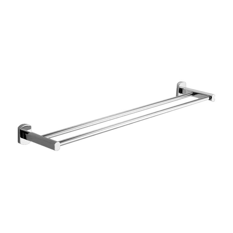 Avtoit | Polished Chrome Modern Bathroom Accessory Set Silver Towel Holder/Bath Shelf