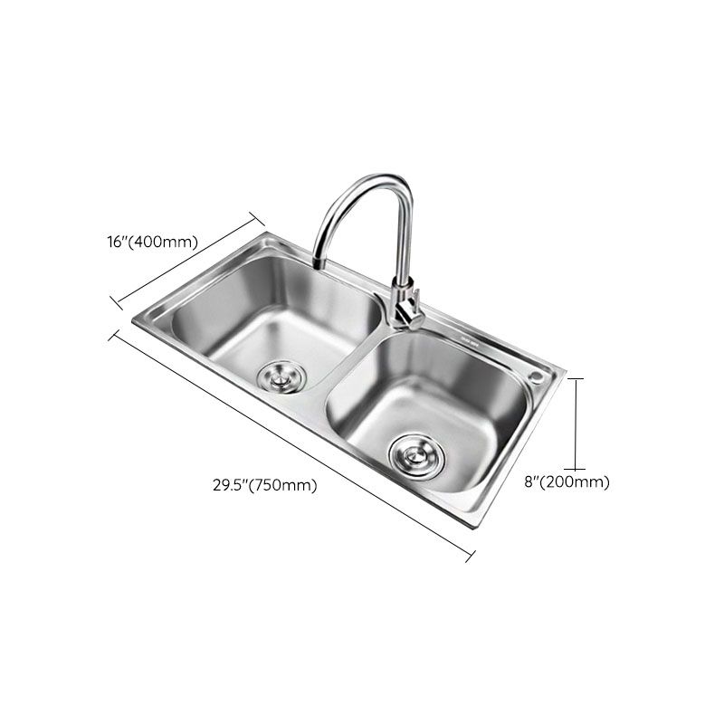 Avtoit | Classic Style Kitchen Sink Stainless Steel Kitchen Sink with Drainage Hole Kit