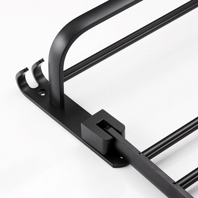 Avtoit | Contemporary 8-piece Bathroom Accessory Set Matte Black Bathroom Shelf/Paper Holder/Towel Hook