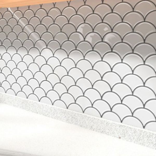 Avtoit | Fish scale Peel & Stick field tile square plastic Peel & Stick mosaic tile