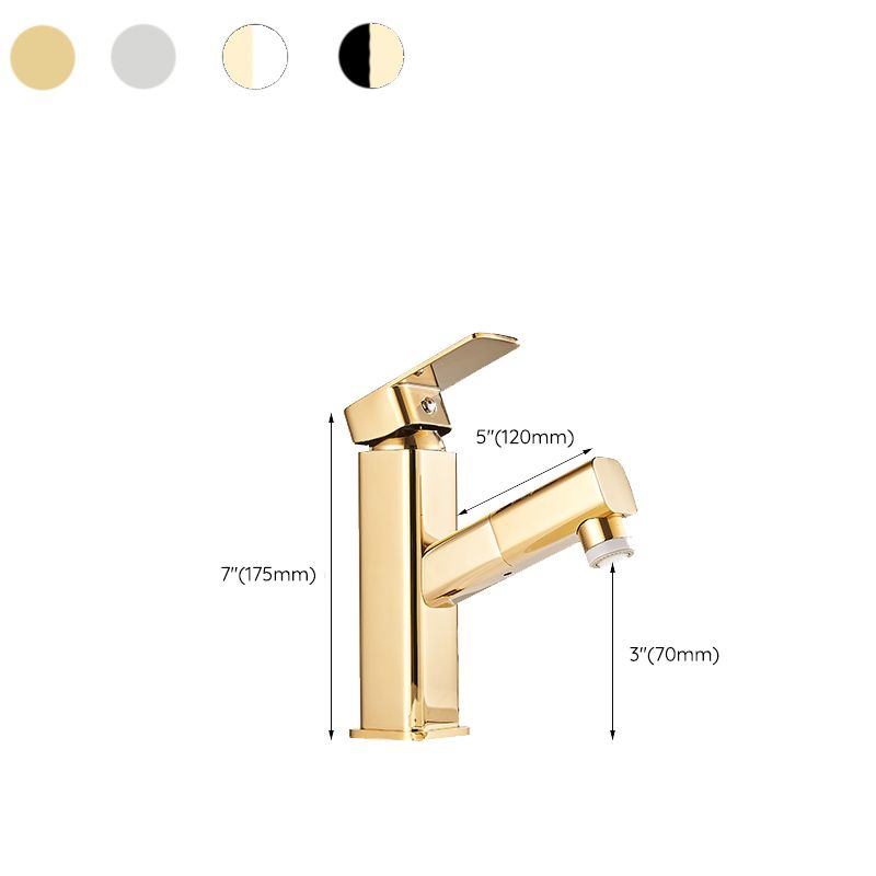 Avtoit | Luxury Extendable Basin Faucet Cubic Low Arc Vanity Faucet