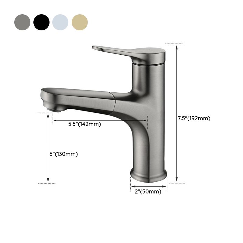 Avtoit | Round Modern Basin Mixer Faucet Pull-Out Single Hole Basin Tap