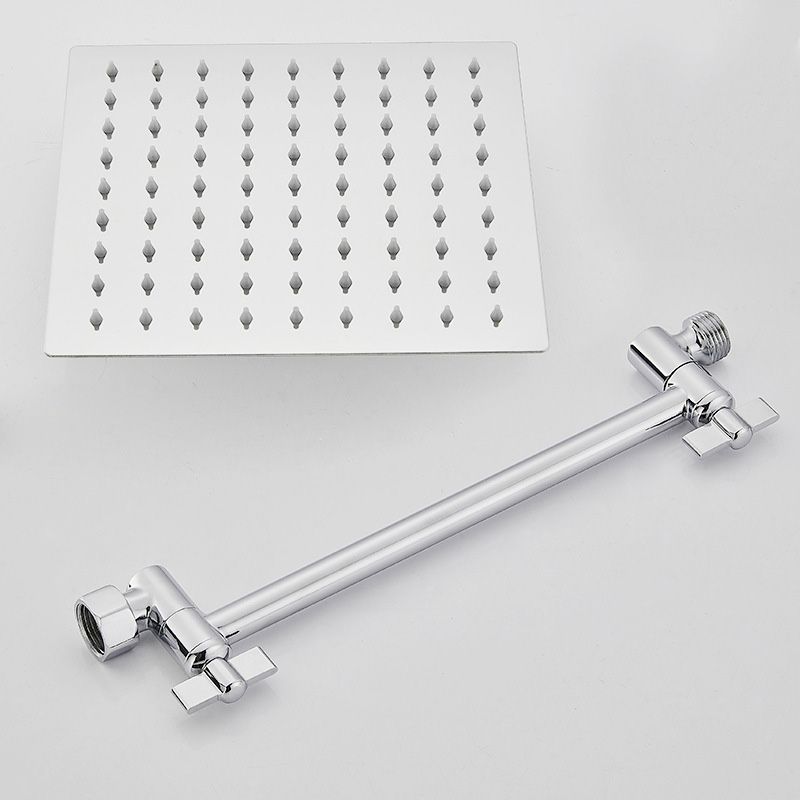 Avtoit | Wall Mounted Adjustable Shower Head Modern Square Metal Shower Head