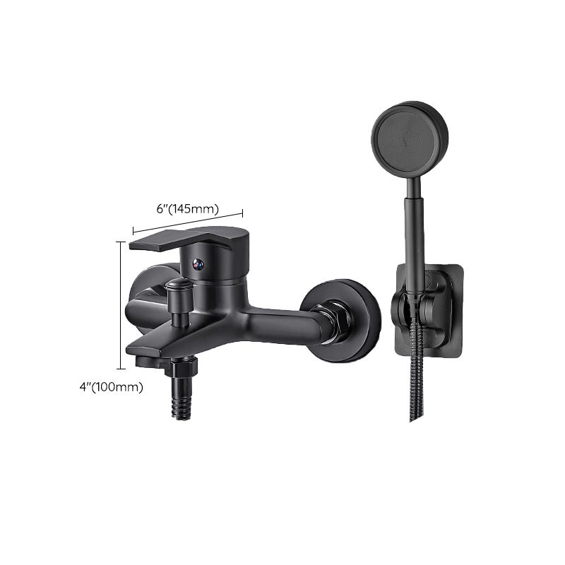 Avtoit | Wall-mounted fixed bathtub faucet lever handle with hand shower