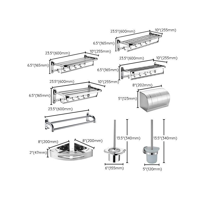 Avtoit | 6-piece stainless steel modern bathroom accessories as a single item or as a set