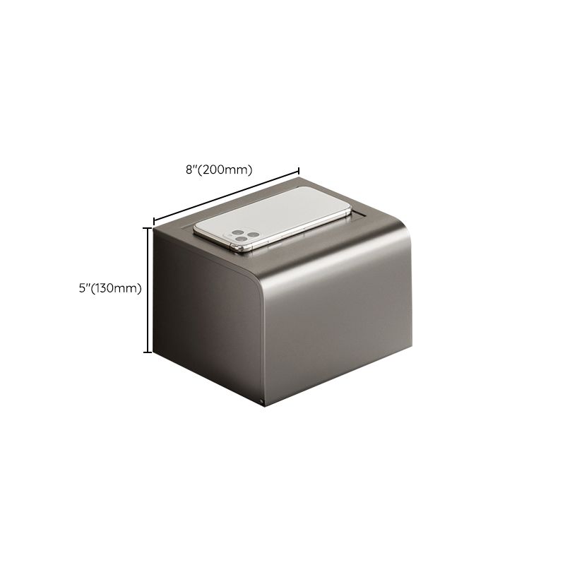 Avtoit | Aluminum modern bathroom accessories set polished gray bathroom shelf/paper holder/robe hook