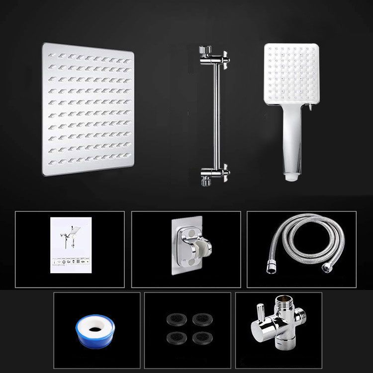 Avtoit | Pull down Dual Shower Head Square High Arch Shower Head Combo in Chrome