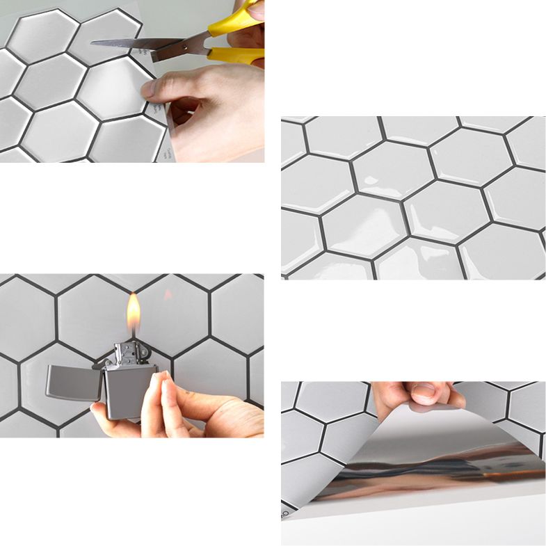 Avtoit | Square Peel and Stick Back Wall Modern Plastic Peel and Stick Back Wall