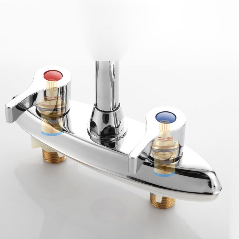 Avtoit | Modern Center Set Mixer Tap Chrome 2 Knob Handles Swivel Spout Basin Mixer Tap
