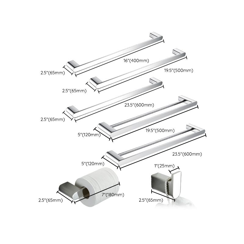 Avtoit | Contemporary bathroom accessories single item or in set in silver