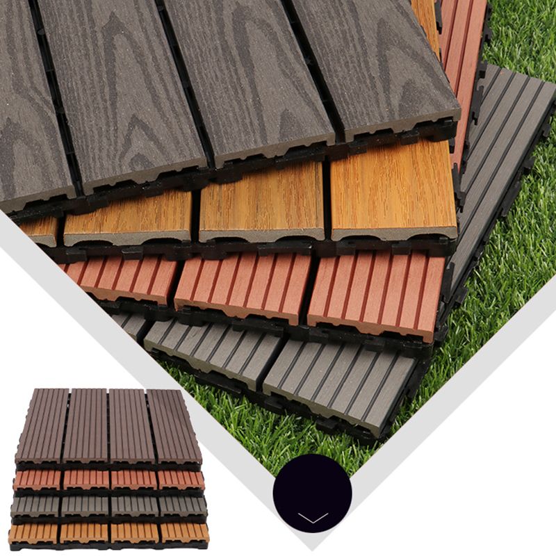 Avtoit | Square PVC Deck/Patio Floor Tiles Interlocking Installation Outdoor Patio Tiles