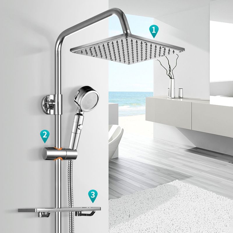 Avtoit | Contemporary Style Shower Head Bathroom Fixed Shower Head with Round and Square Shape