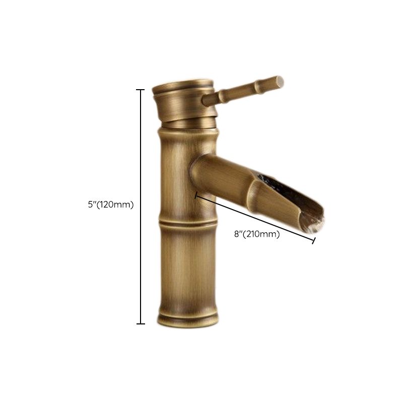 Avtoit | Farmhouse Brass Bathroom Faucet With Lever Handle Single Hole Sink Faucet