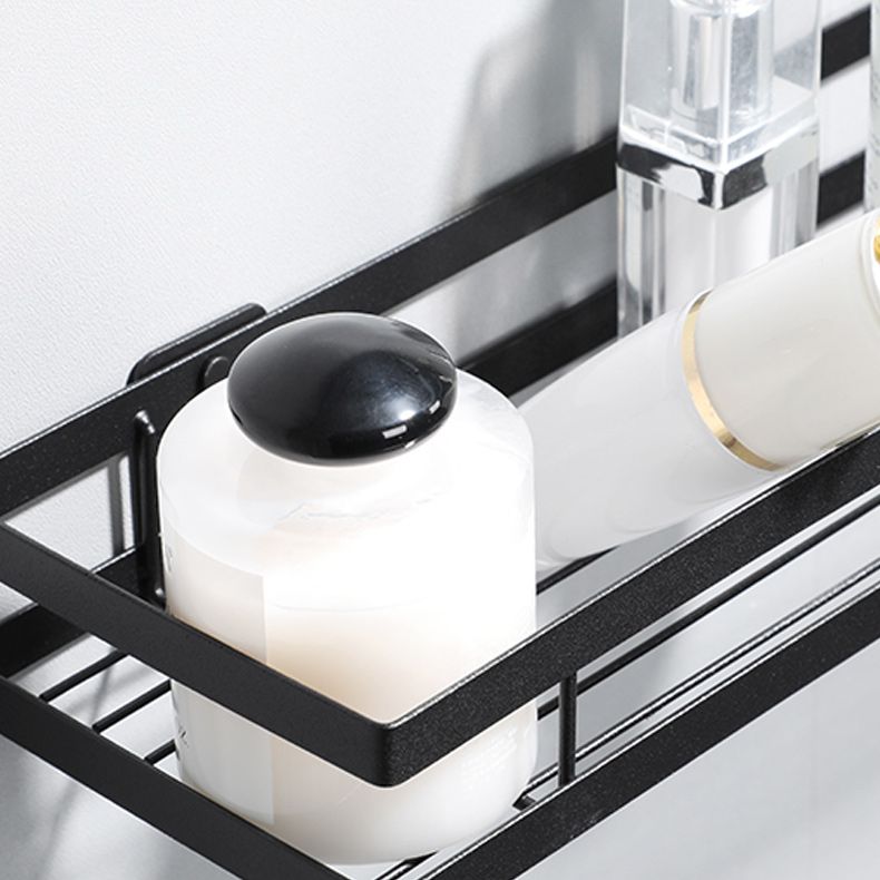 Avtoit | 2-piece bathroom shelf made of matte black metal bathroom hardware set