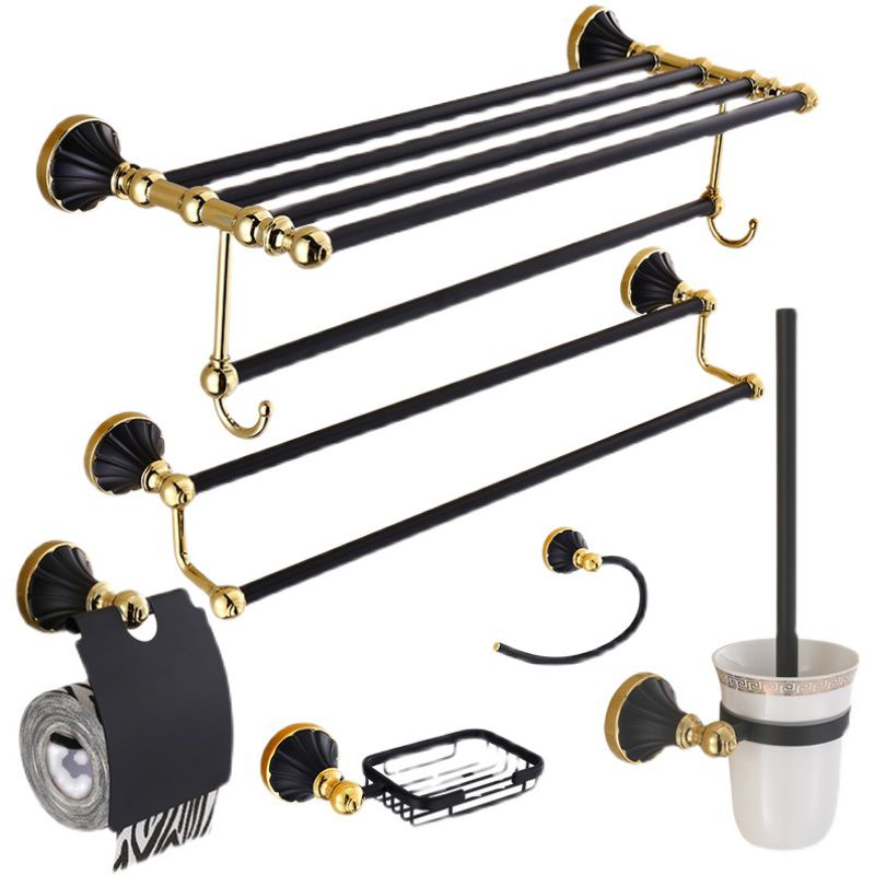 Avtoit | Traditional Bathroom Accessories Set Towel Bar Bathroom Shelf Black Bathroom Accessories Set