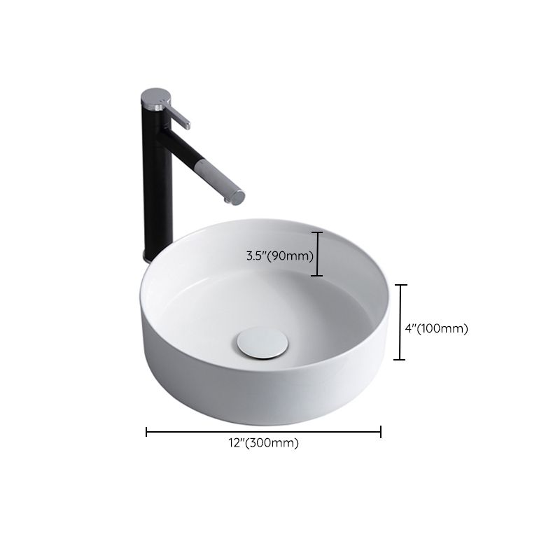 Avtoit | Modern Sink Ceramic Solid Color Round Sink