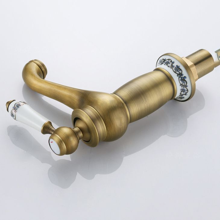 Avtoit | Low arch country vessel faucet single lever brass faucet for bathroom