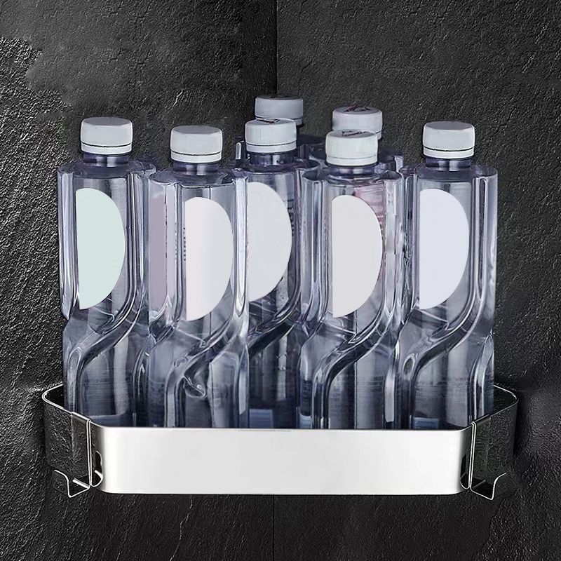 Avtoit | 2-piece stainless steel bathroom accessory set 30 cm W triangular bathroom shelf