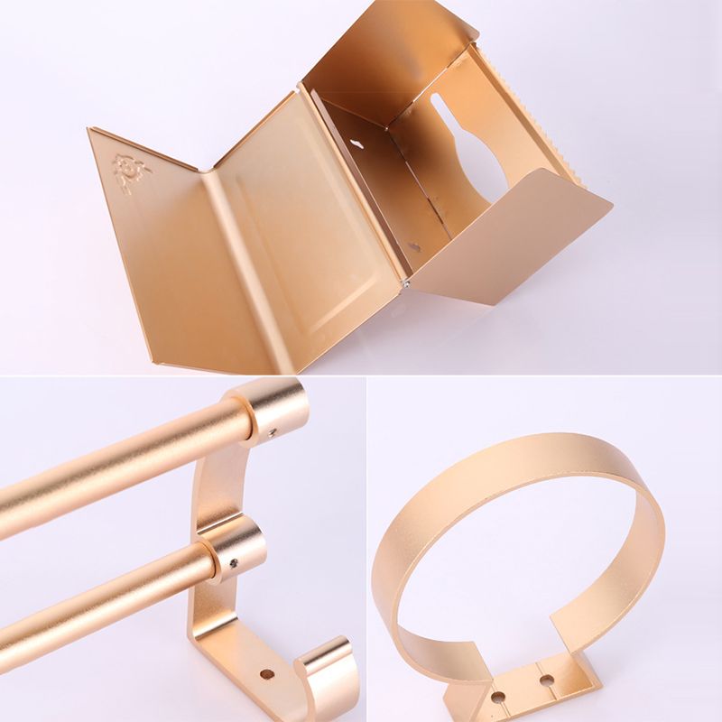 Avtoit | 6-piece modern bathroom hardware set made of aluminum with towel holder/paper holder