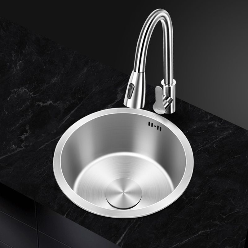 Avtoit | Contemporary Style Kitchen Sink Stainless Steel Round Kitchen Sink
