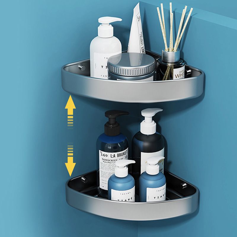 Avtoit | Minimalism Gray Bathroom Accessories Set Contemporary Style Aluminum Towel Rack