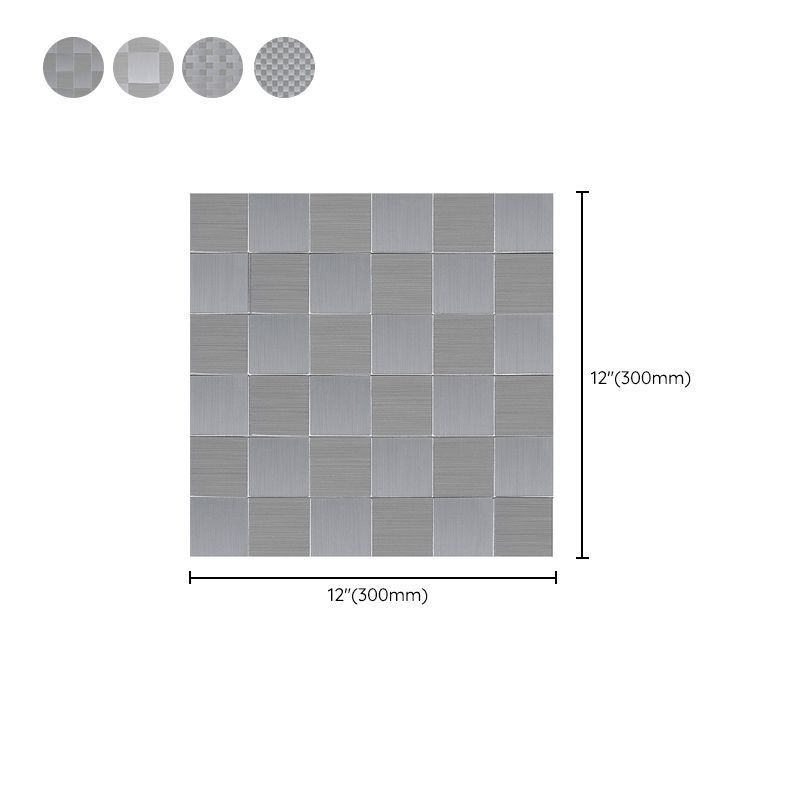 Avtoit | Subway Tile Wallpaper Contemporary Peel and Stick Wall Tile with Metal Look