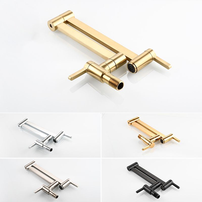 Avtoit | 1-handle brushed nickel widespread faucet 1 hole wall-mounted bathroom faucet with brass